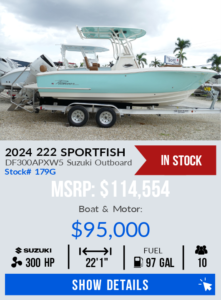 2024 Pioneer 222 Sportfish with DF300APXW5 Suzuki Outboard