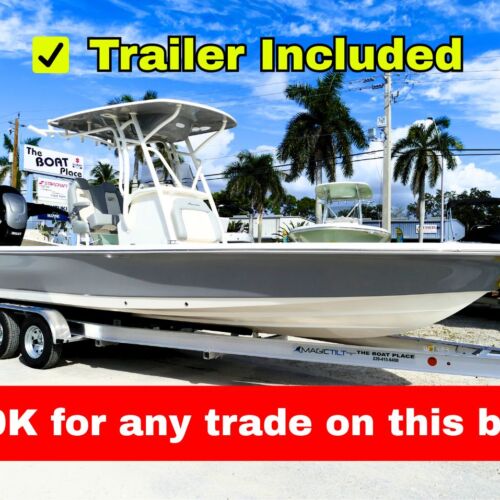 2026 Avenger AV26 – #341J Default Photo (4) 10k for any trade on this boat promo is prominently displayed in red bold letters to signify the importance of this sale. indeed this boat is a deal.