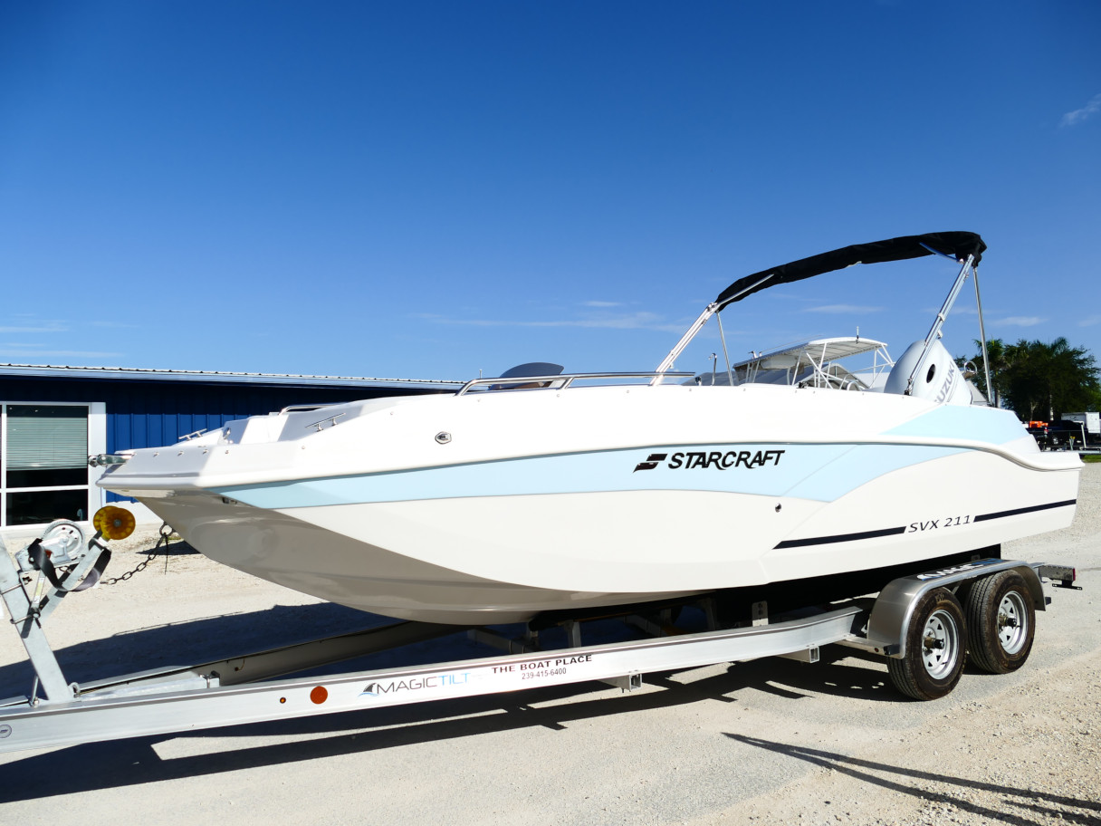 2026 Starcraft SVX 211 OB Deck Boat Carolina Blue #85G