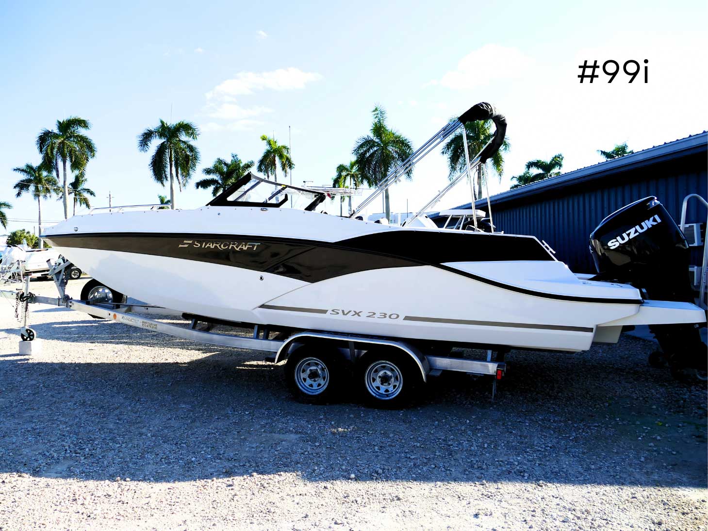 2026 Starcraft SVX 230 OB DC Deck Boat Black #99i