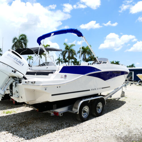 2026 Starcraft SVX 231 DH OB Dual Helm Boat Grey Blueberry 62F