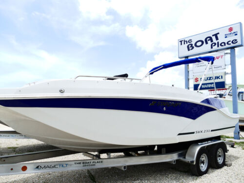 2026 Starcraft SVX 231 DH OB Dual Helm Boat Grey Blueberry 62F