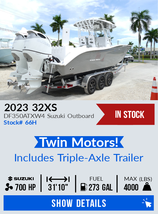2023 Cape Horn 32XS with TWIN DF350ATXW4 Suzuki Outboards