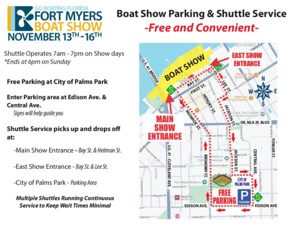 Fort Myers Boat Show Parking Map Fort Myers Boat Show Parking Map