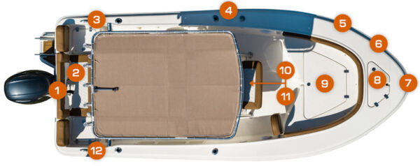 Pioneer 180 Islander Sportfish Top View Layout Product Tab Photo