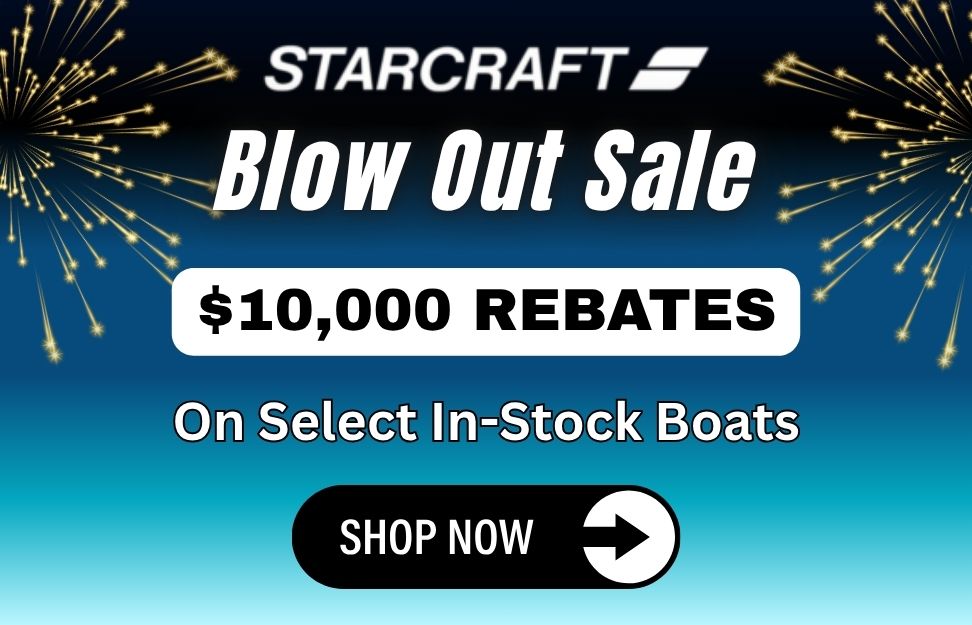 home page Starcraft blow out 10 rebate sale banner mobile